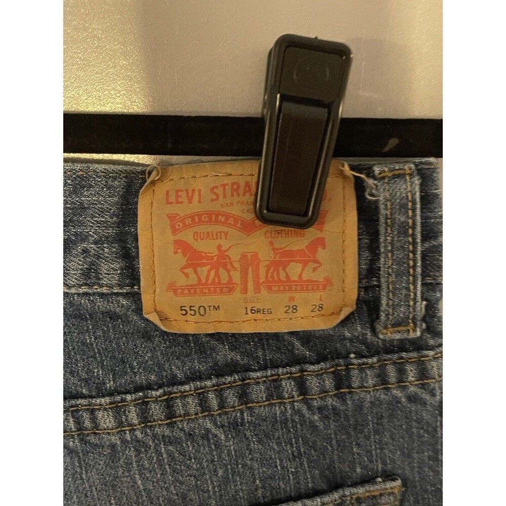 Levis 550 Relaxed Fit Tapered Leg Denim Jeans Women's Size 16 Reg - Picture 5 of 7